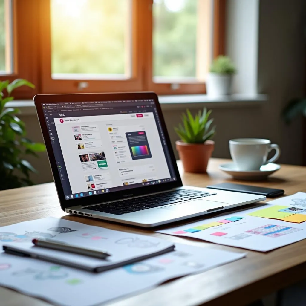 "Freelance Webflow development expert creating a stunning website layout for a client project."